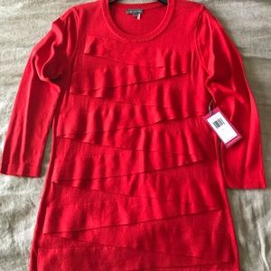 Vince Camuto 3/4 sleeve red blouse